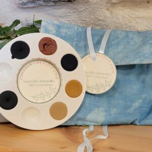 Palette aquarelle artisanale 100% Cévennes